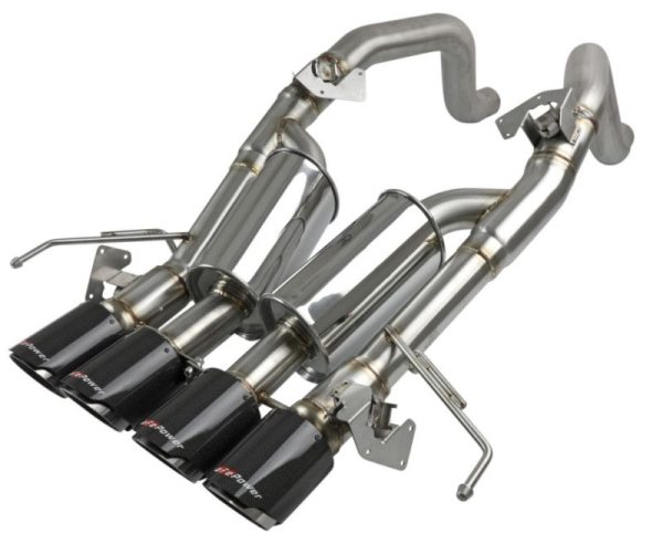 aFe MACH Force-Xp Axle-Back Exhaust System w  Carbon Fiber Tips Chevrolet Corvette (C7) 14-19 6.2L Supply