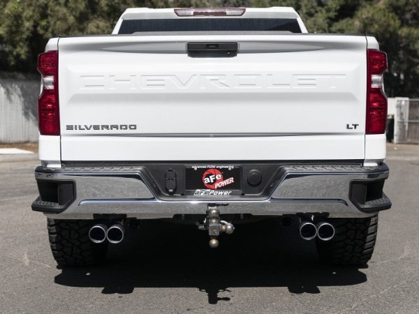 aFe Gemini XV 3in 304 SS Cat-Back Exhaust w  Cutout 19-21 GM Silverado Sierra 1500 V8- w  Black Tips For Discount