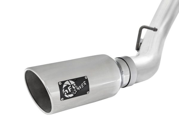 aFe Atlas Exhaust 4in Dual DPF-Back Al Steel w  Pol Tips 16-17 GM Diesel Truck V8-6.6L (td) LML Online