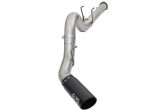 aFe ATLAS 5in DPF-Back Alum Steel Exhaust System w Black Tip 2017 Ford Diesel Trucks V8-6.7L (td) For Sale