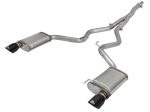 aFe MACHForce XP Exhausts Cat-Back SS-304 EXH w  Black Tips 15-16 Ford Mustang EcoBoost 2.3L (t) Hot on Sale