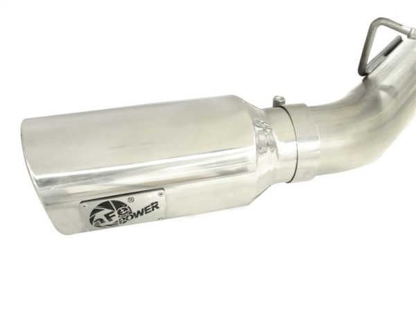 aFe MACHForce XP Exhaust Aluminized Dual Split DPF Back 11-15 GM Diesel Truck V8-6.6L (td) (pol tip) on Sale