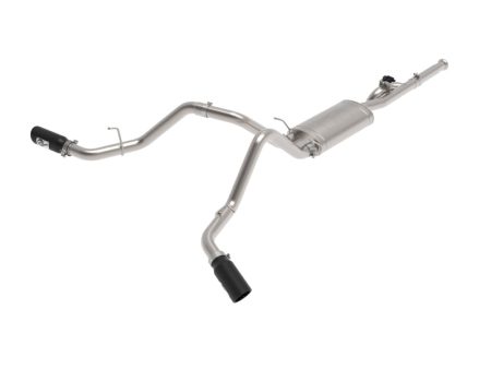 aFe Gemini XV 3in 304 SS Cat-Back Exhaust 09-18 GM Trucks V6-4.3 V8-4.8 5.3L w  Black Tips Fashion