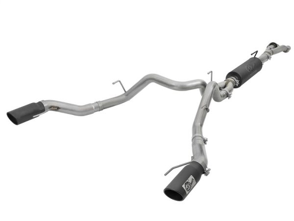 aFe MACH Force-Xp 3in to 3-1 2in 304 SS Cat-Back Exhaust w Black Tip 17-18 Ford F-150 Raptor V6 3.5L on Sale